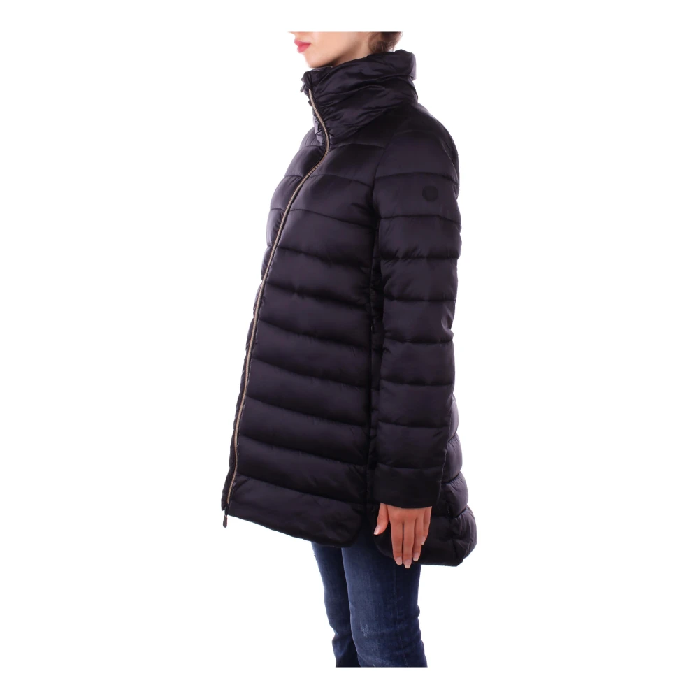 Save The Duck Black Duck Logo Zipper Jacket Black Dames
