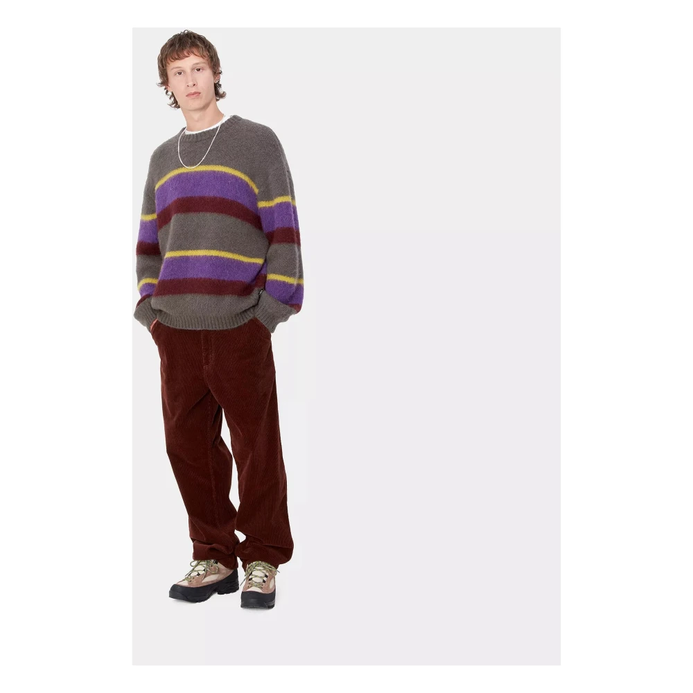 Carhartt WIP Gestreepte Jacquard Trui in Alpaca Mix Multicolor Heren