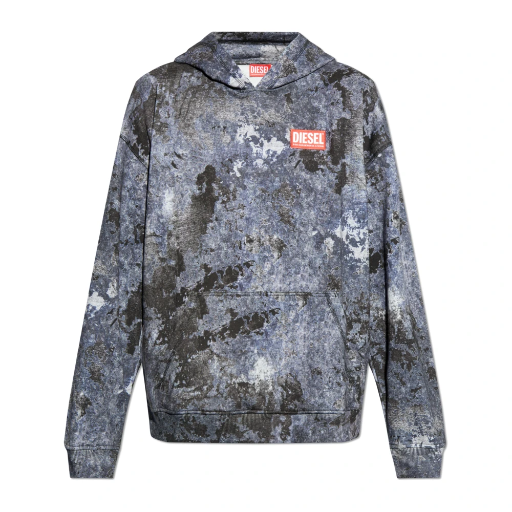 Diesel Men's Gray Hooded Sweatshirt `S-Boxt-Hood-R8`