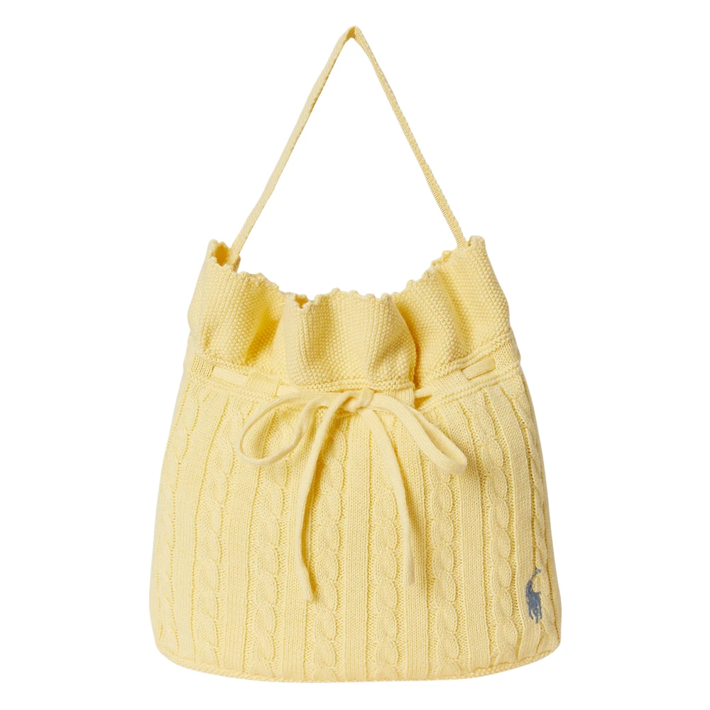 Ralph Lauren Women's Yellow Drawstring Bucket Bag