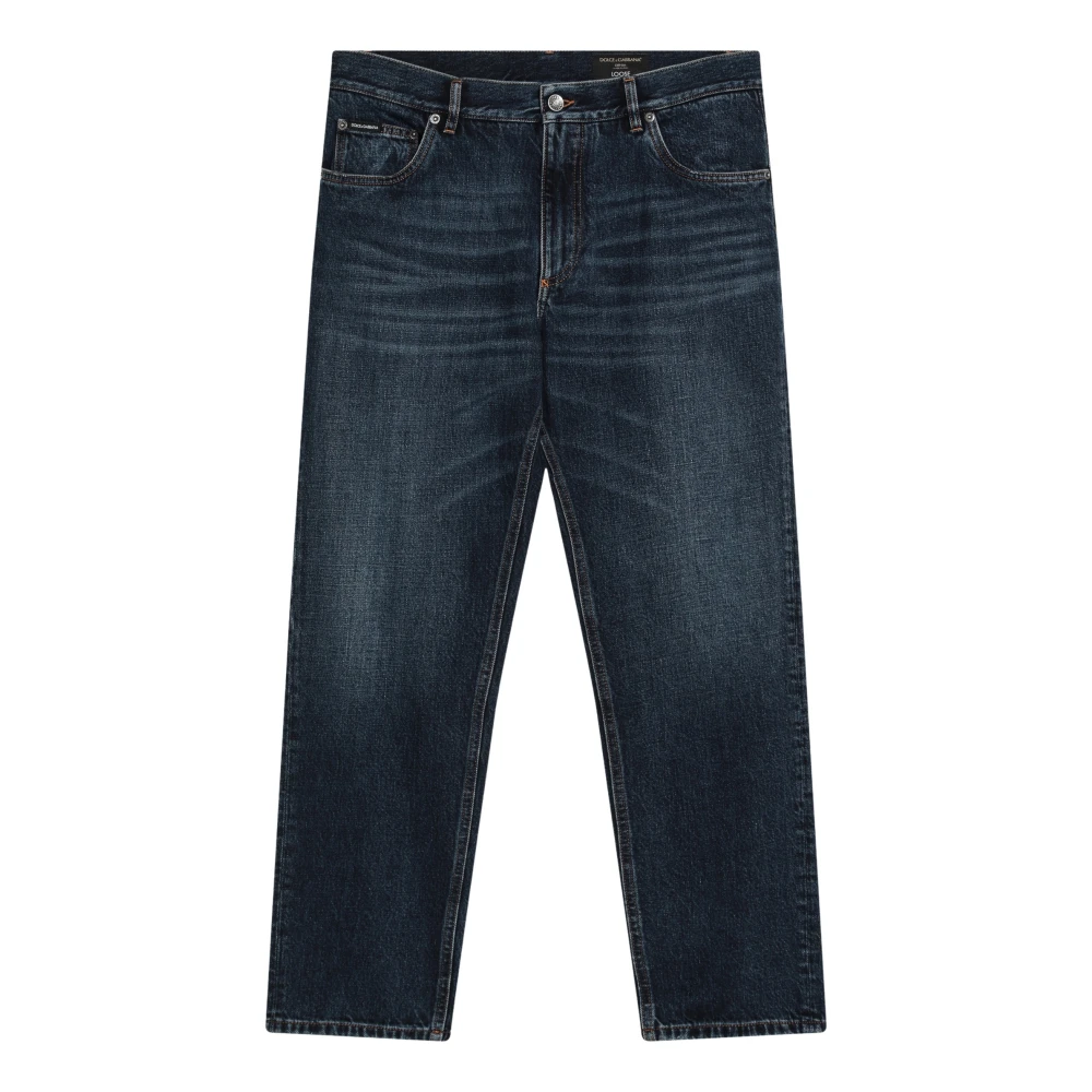 Dolce & Gabbana Regular Fit Denim Jeans Blue Heren