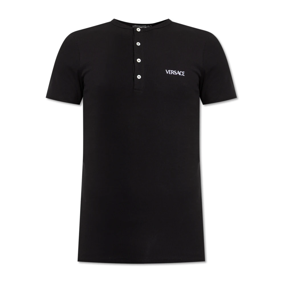 Versace Hombre Negro Camisetas, Talla: S