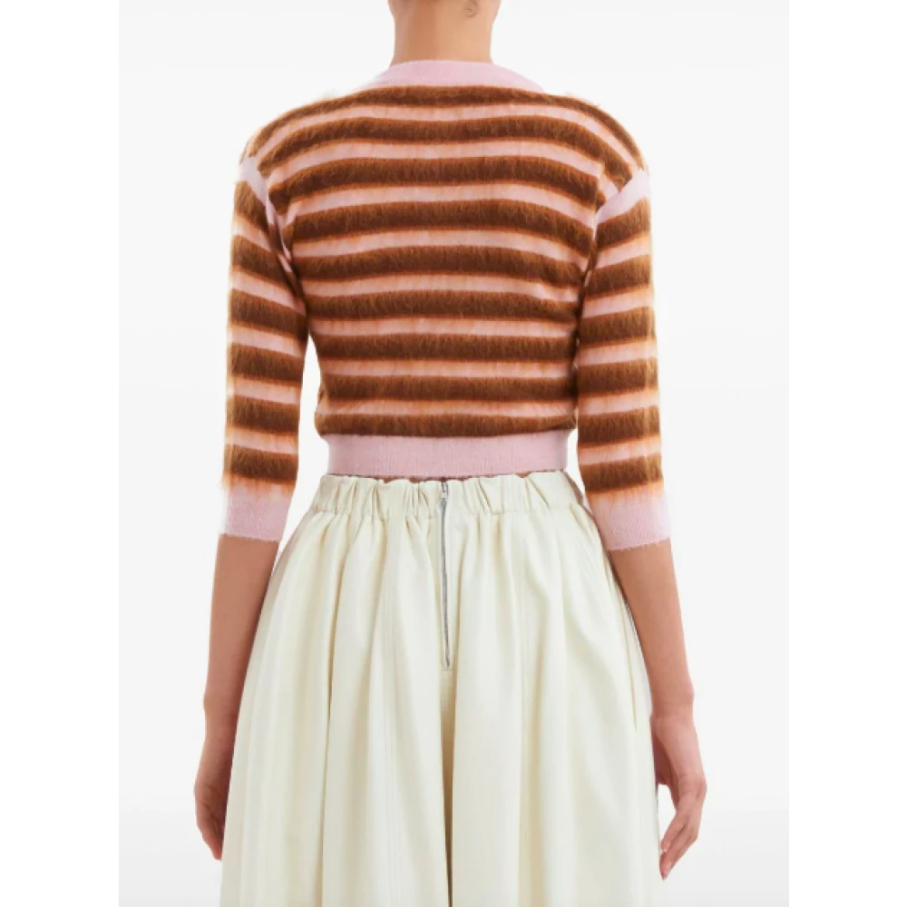 Marni Roze Bruin Cardigan Sweater Brown Dames