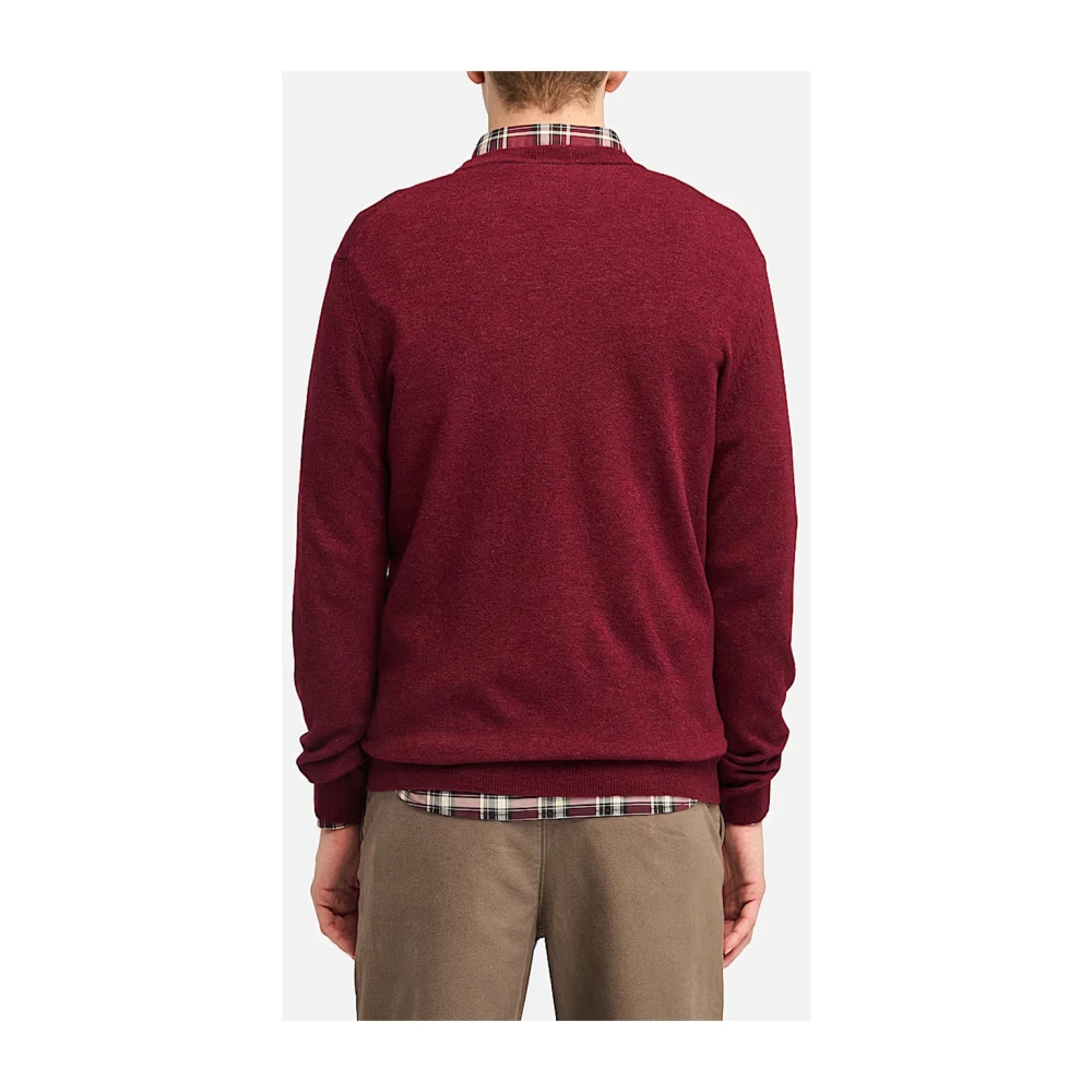 Timberland Bordeaux Merino Crew Sweater Brown Heren