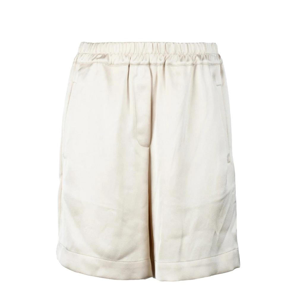 Semicouture Stijlvolle Viscose Blend Shorts White Dames