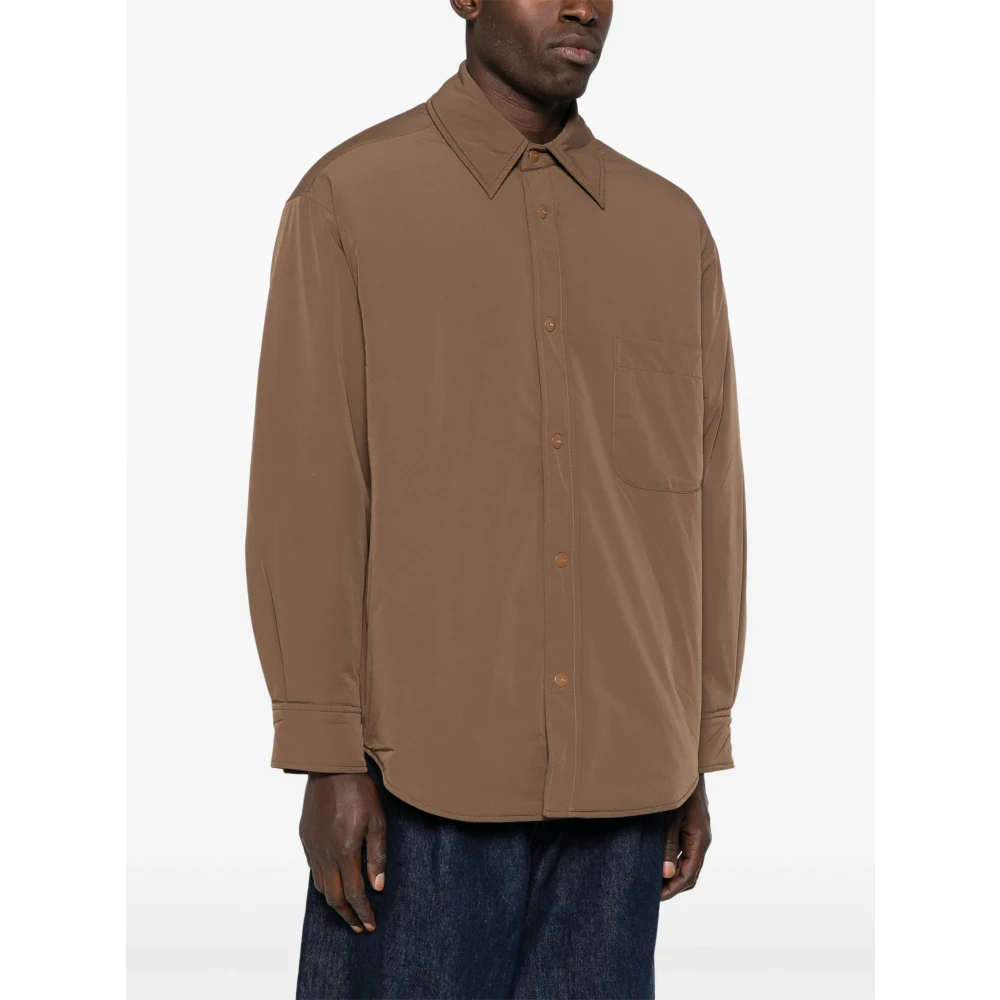 Autry Bruine Nylon Overshirt Jas Brown Heren