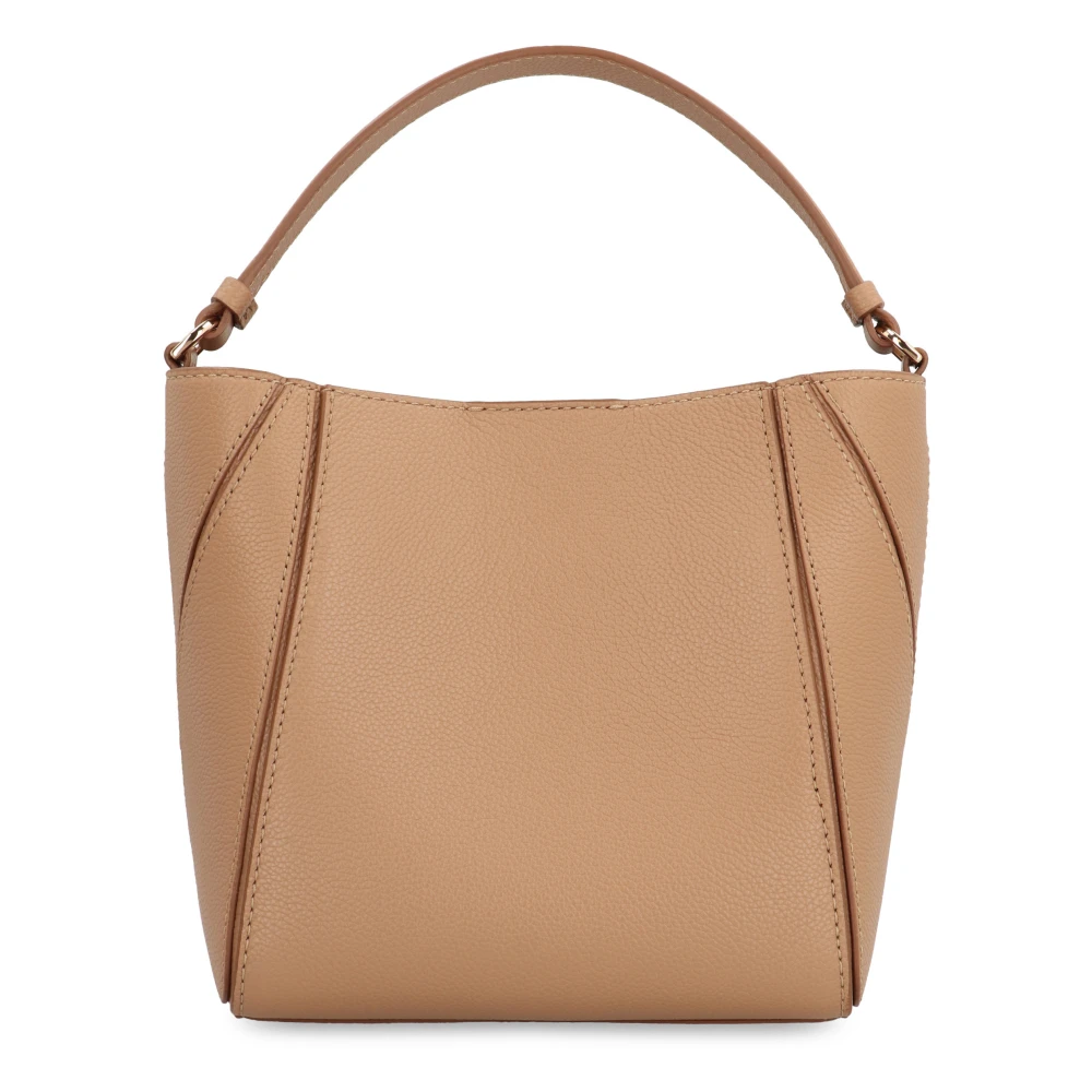 TORY BURCH Mini Bucket Tas met Leren Handvat Beige Dames