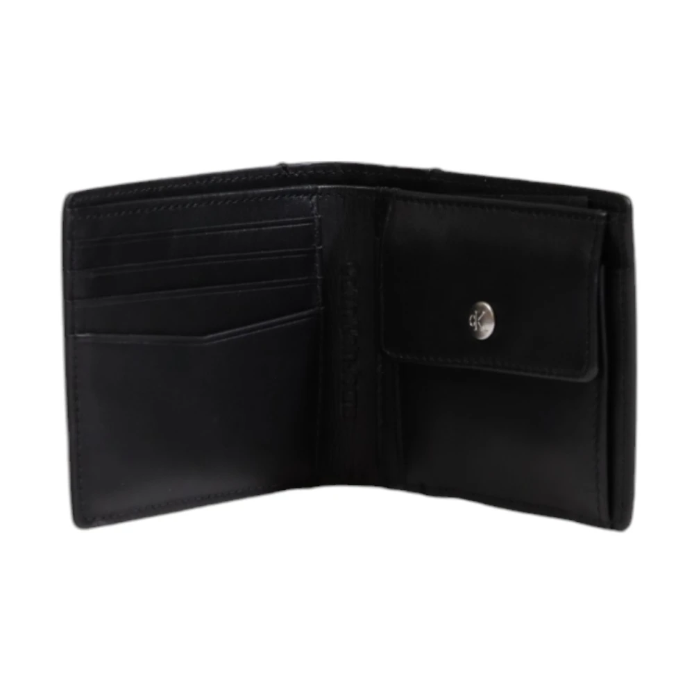 Calvin Klein Jeans Leren Herenportemonnee Herfst Winter Collectie Black Heren