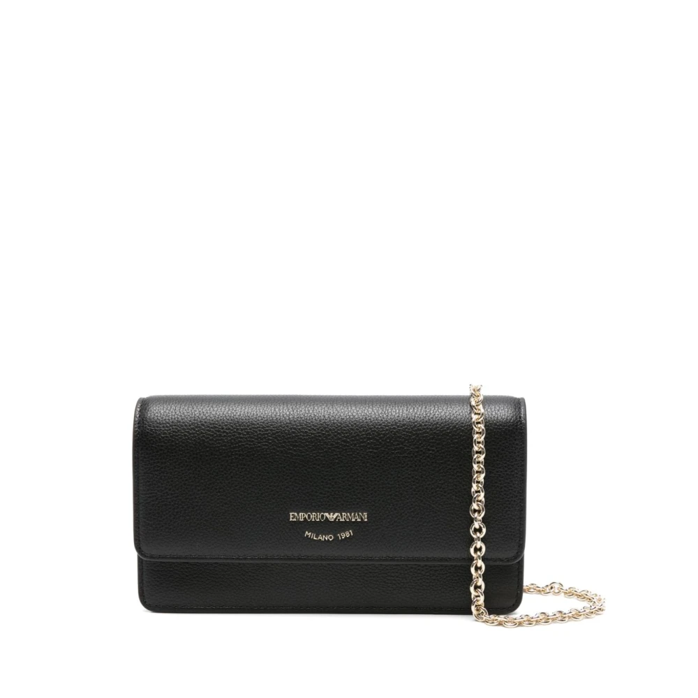 Emporio Armani , Shoulder Bags, Female, Black, One Size, Mini Bag In Tumbled Leather