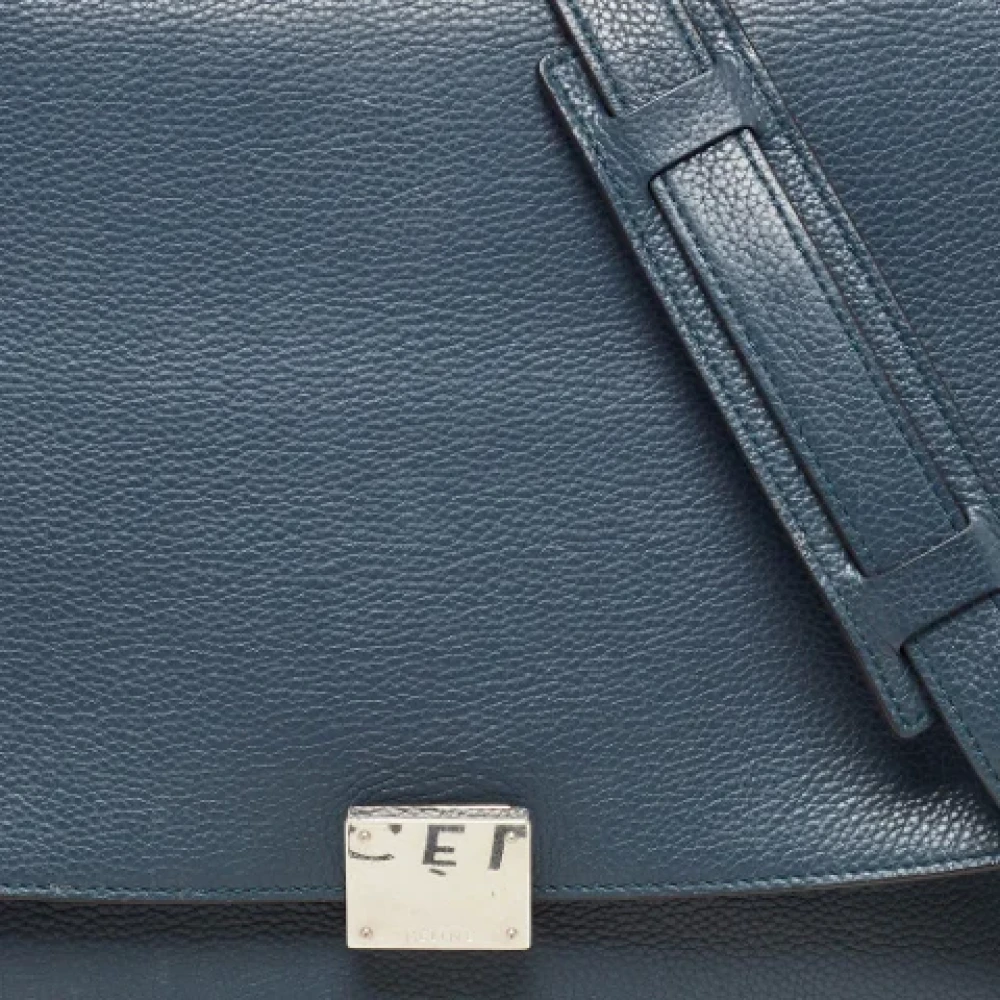 Celine Vintage Pre-owned Leather handbags Blue Dames