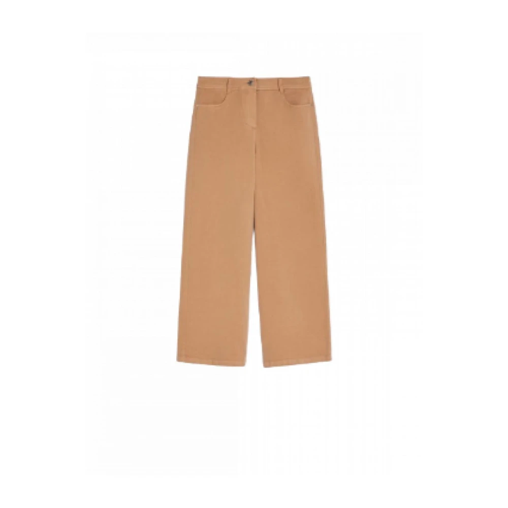 Pennyblack Stretchkatoenen diagonale broek Beige Dames