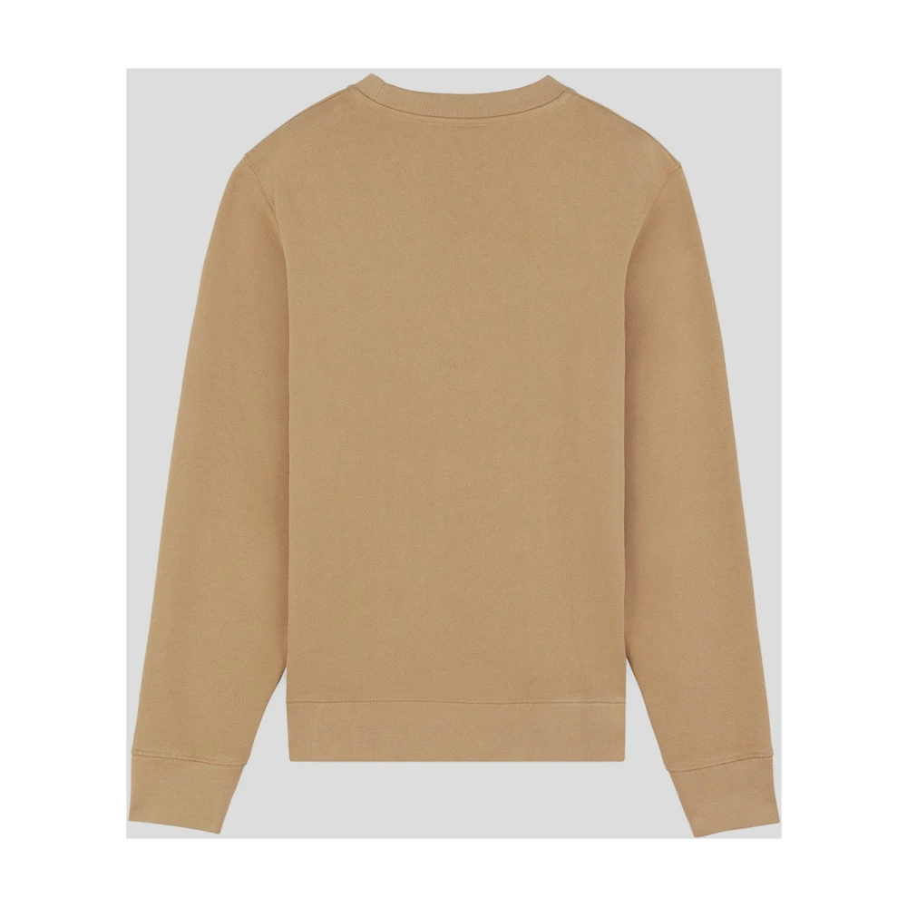 Maison Kitsuné Vos Katoenen Sweatshirt Beige Heren