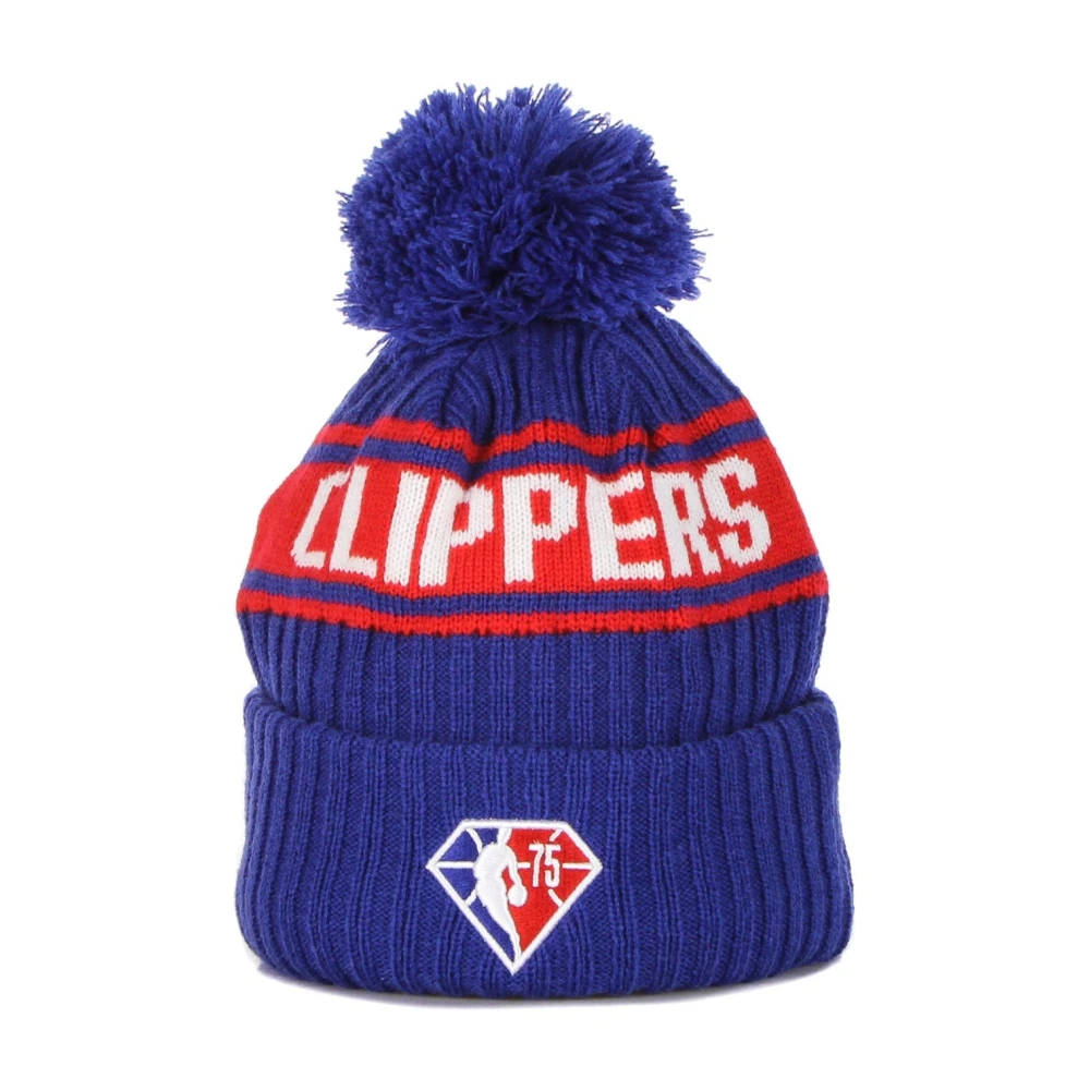 New Era Men's Blue Nba Draft Pom Pom Hat Clippers
