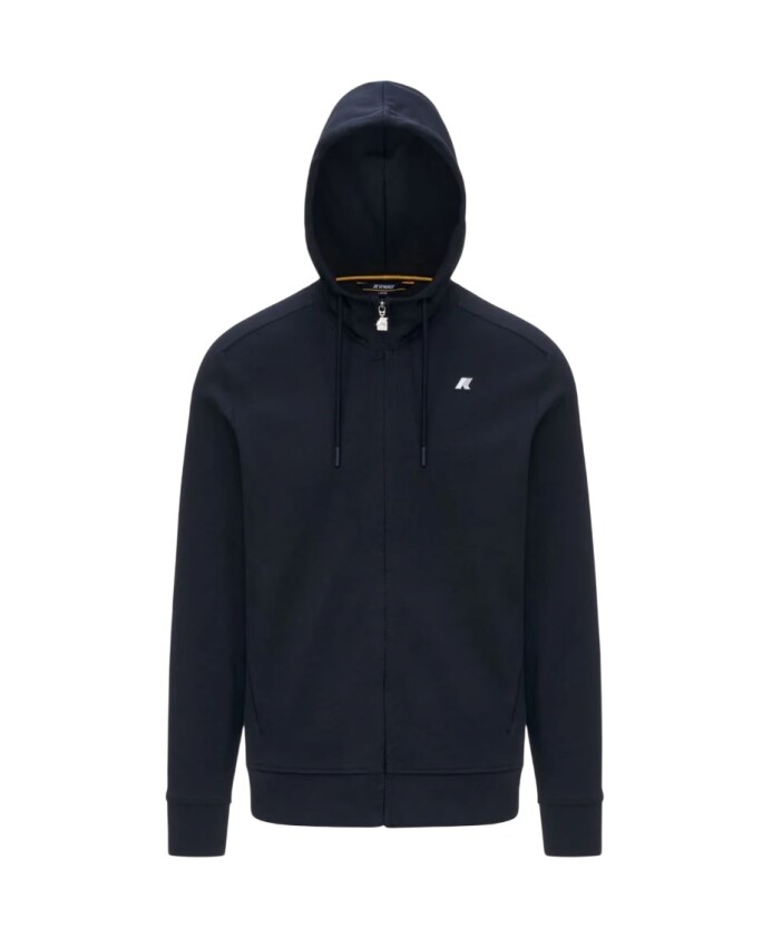 manteau-bleu-a-capuche-en-interlock-extensible
