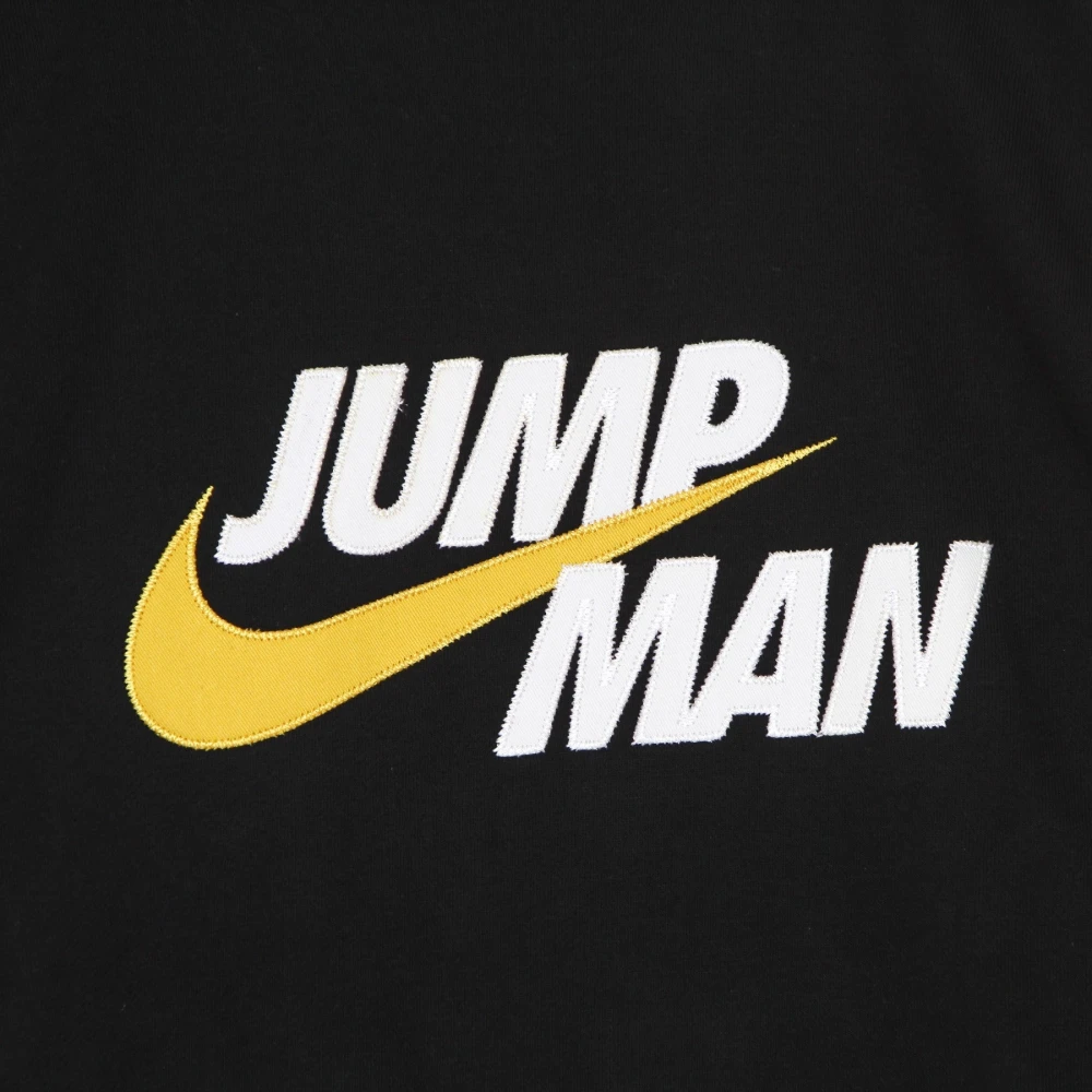 Jordan Lichtgewicht Crewneck Sweatshirt met Kangaroezak Black Heren