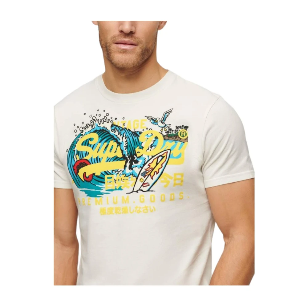 Superdry Grafische Surf T-shirt White Heren