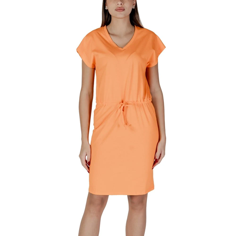 B.young Women's Orange Cotton Dress Spring/Summer Collection - Short Dresses - M- Dresses