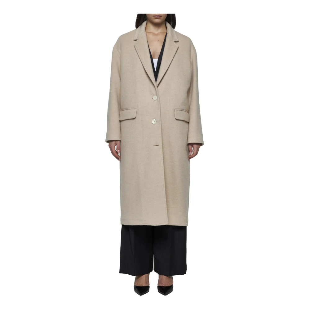 Isabel marant Efezia Beige Wollen Jas Beige Dames