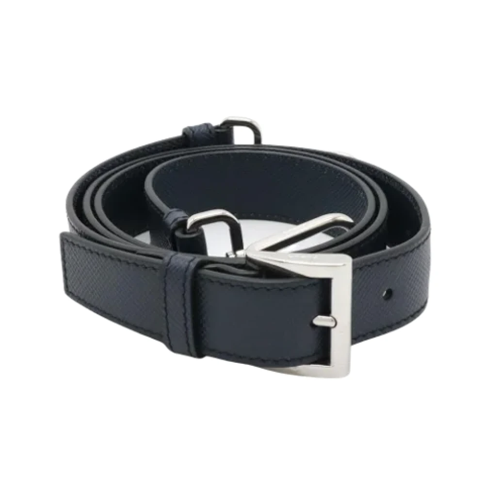 Prada Vintage Pre-owned Leather belts Black Dames