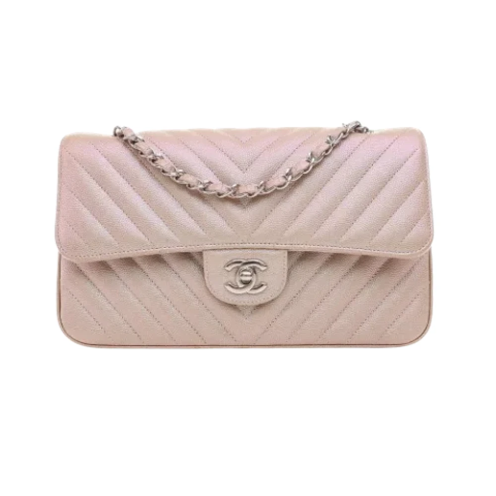 Chanel Vintage Pre-owned Leather handbags Pink Dames