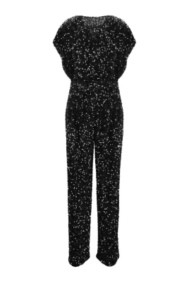 Paljett Jumpsuit med Båthals