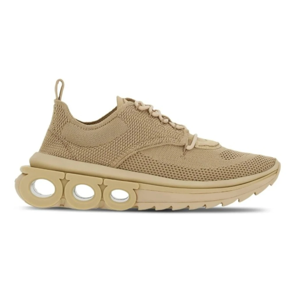 Ferragamo Nima Knit Sneaker Heren Schoenen Beige