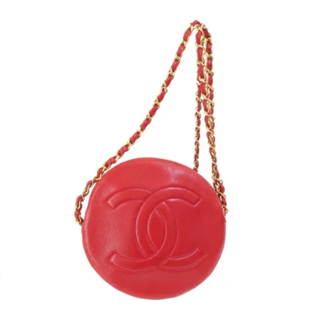 Chanel Vintage Pre-owned Leather chanel-bags Red Dames