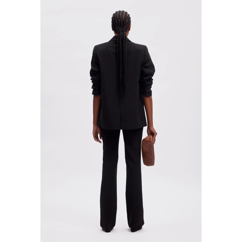 Gestuz Wijde Broek Hoge Taille Pasvorm Black Dames