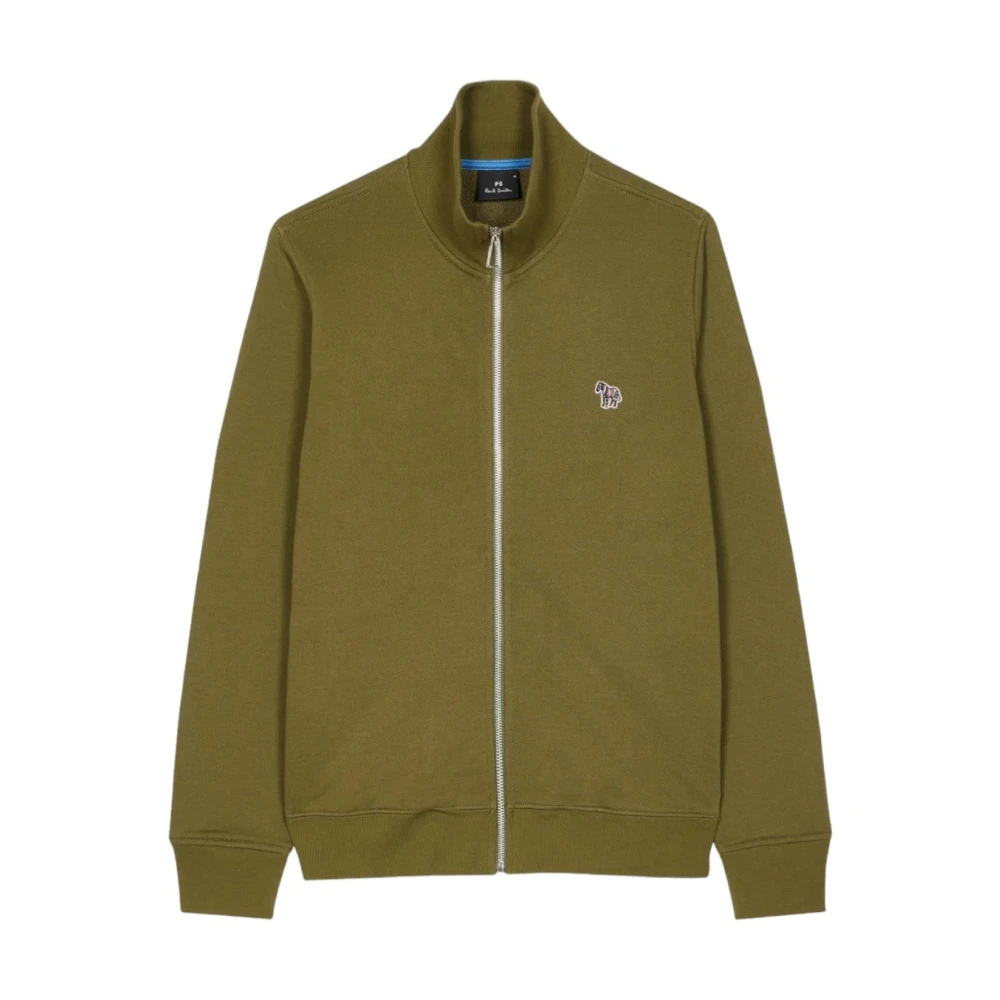 Paul Smith Zebra Logo Zip Sweatshirt Green Heren