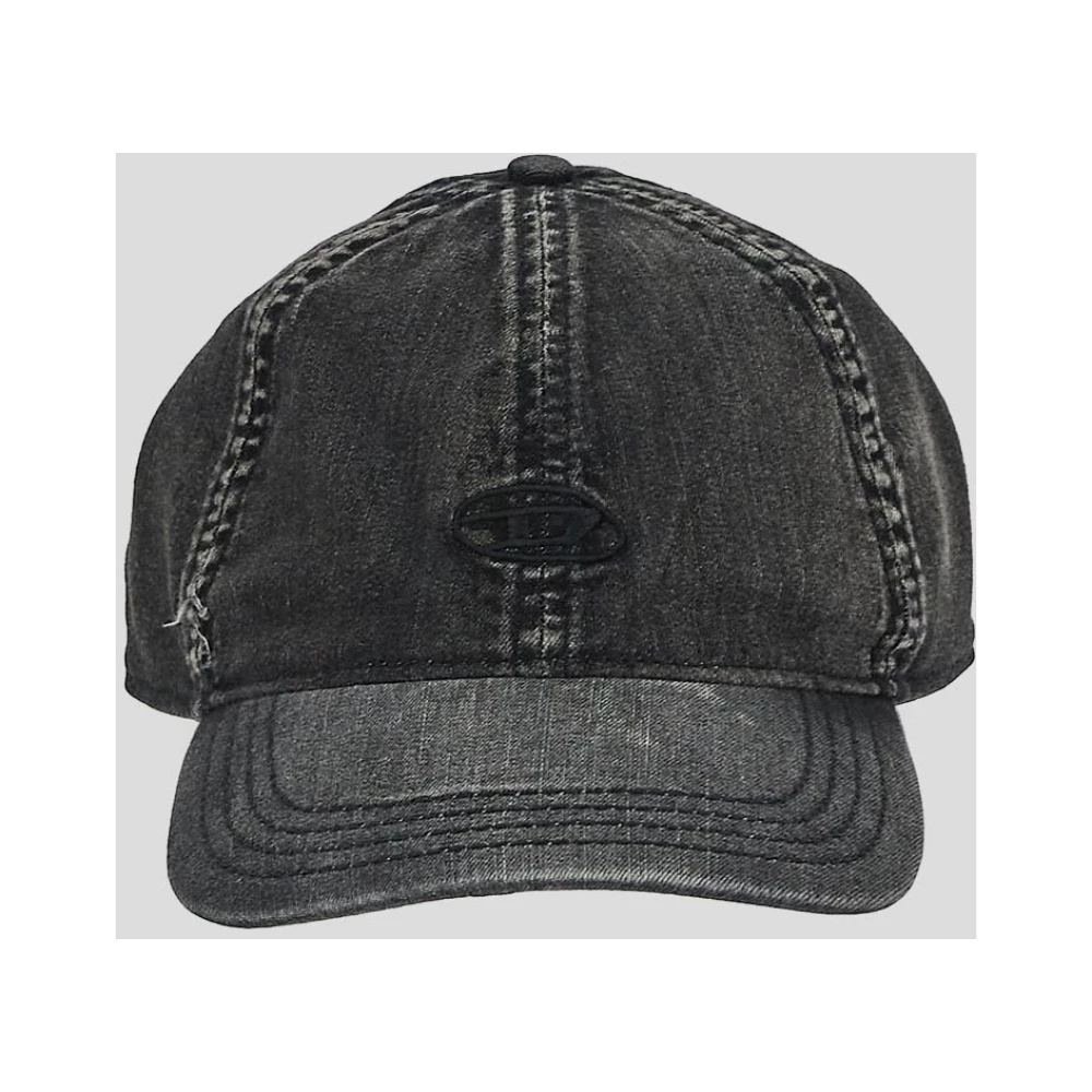 Diesel Katoenen Logo Cap Black Heren