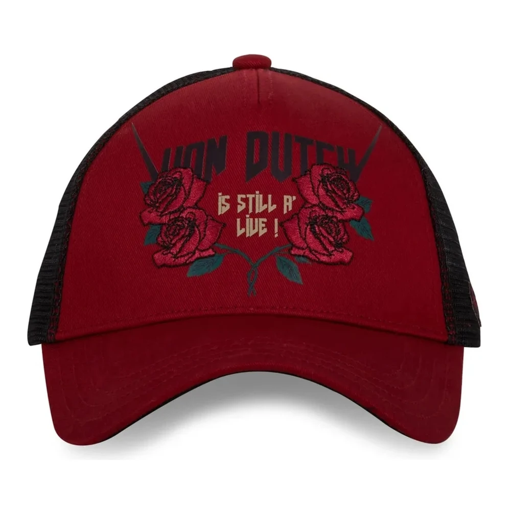 Von Dutch Rode Roos Gun Trucker Cap Red Heren