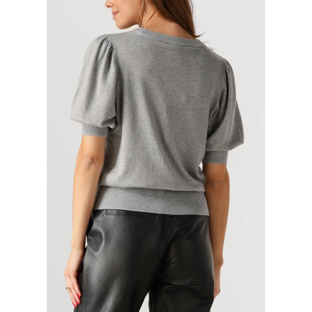 Minus Grijze Gebreide Tee voor Vrouwen Gray Dames