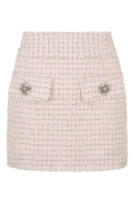 Tweed Mini Skirt Crystals