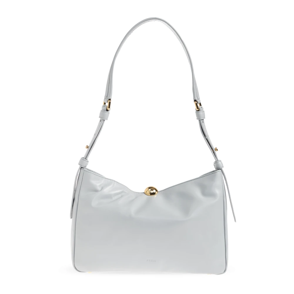 Furla Kvinno Blå Väskor Dam, One Size, Läder, Sfera Soft Medium Axelväska