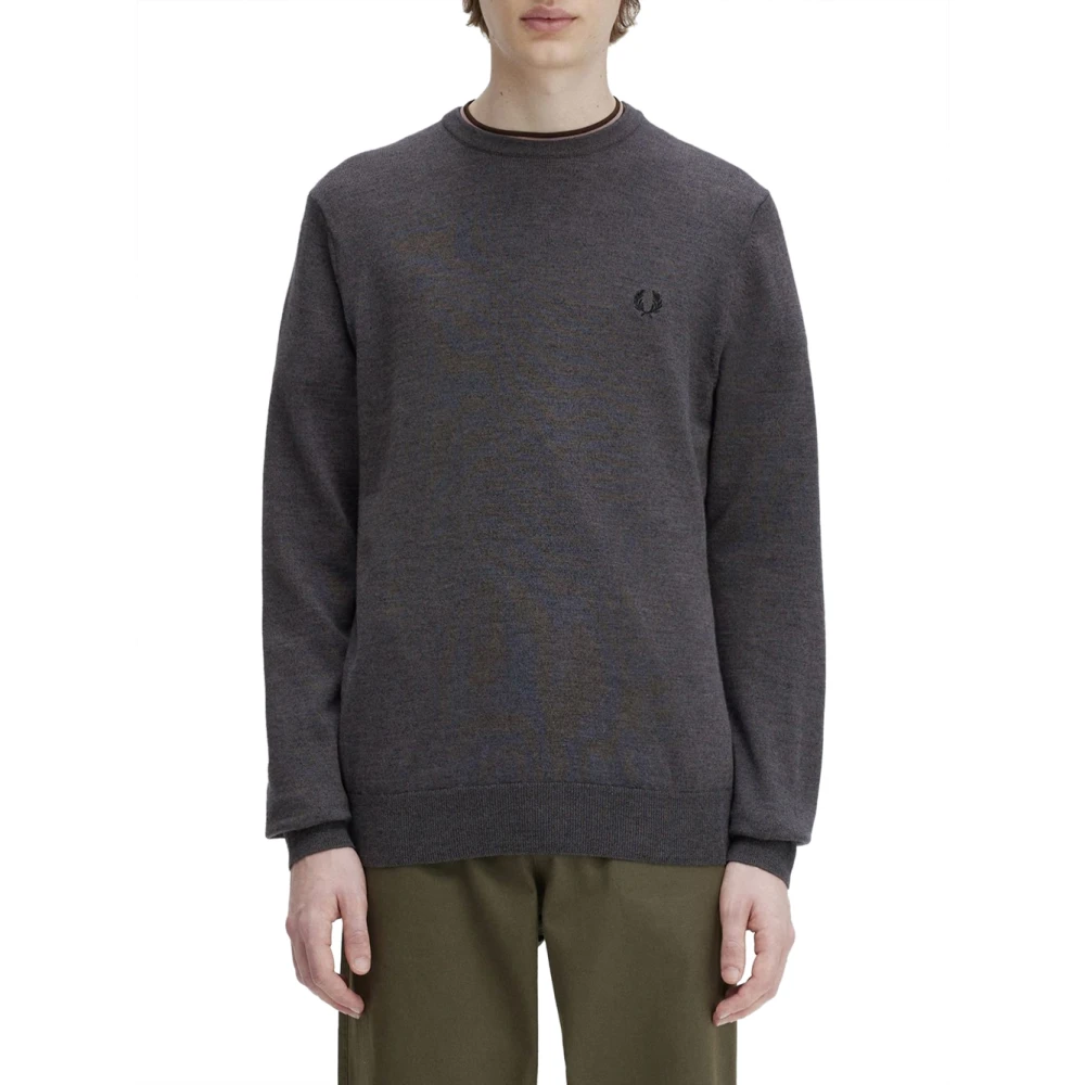 Fred Perry Klassieke Crew Neck Sweater Gray Heren