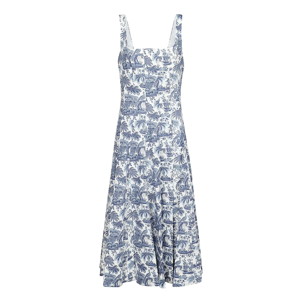 Staud Elegante Wells Jurk voor Vrouwen Blue Dames
