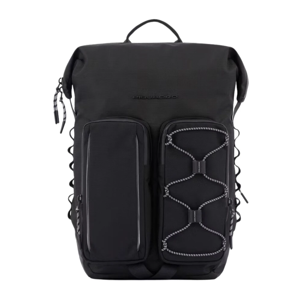 Piquadro Vrouw Zwart Led Computer Rugzak Unisex