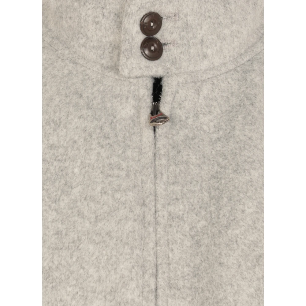 Stewart Grijze wollen blend jas met hoge kraag Gray Heren