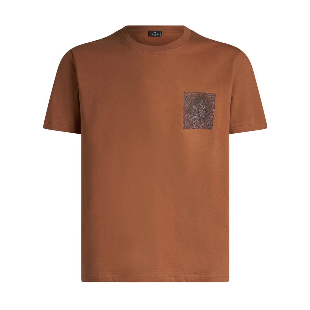 ETRO Oranje Paisley Print T-shirt Orange Heren