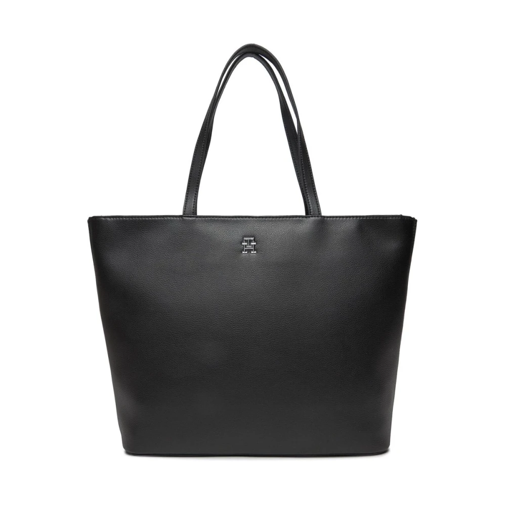 Tommy Hilfiger Imitatieleren Tote Tas Zwart Black Dames