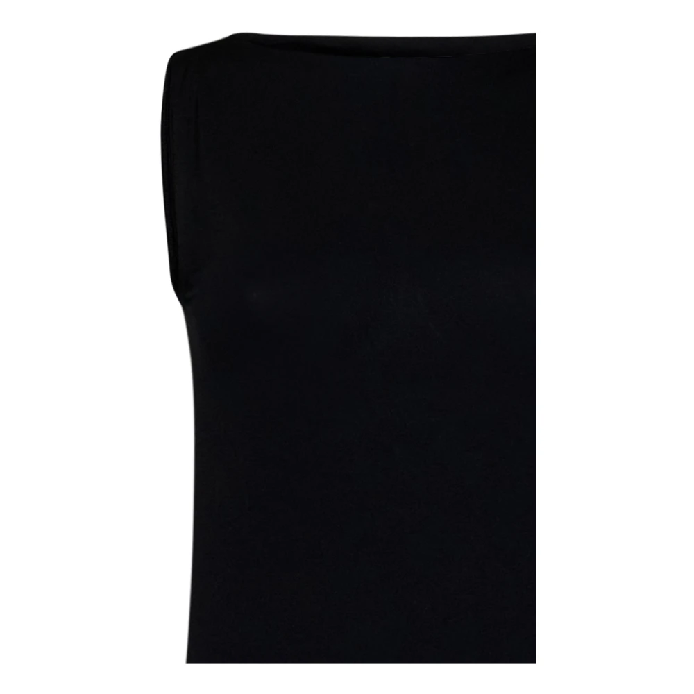 Wolford Zwarte Mouwloze Boothals Trui Black Dames