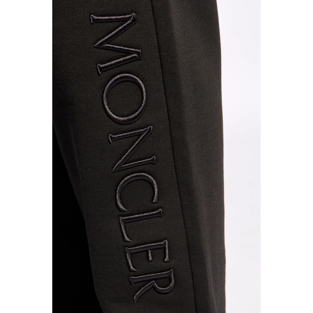 Moncler Sweatpants met logo Black Heren
