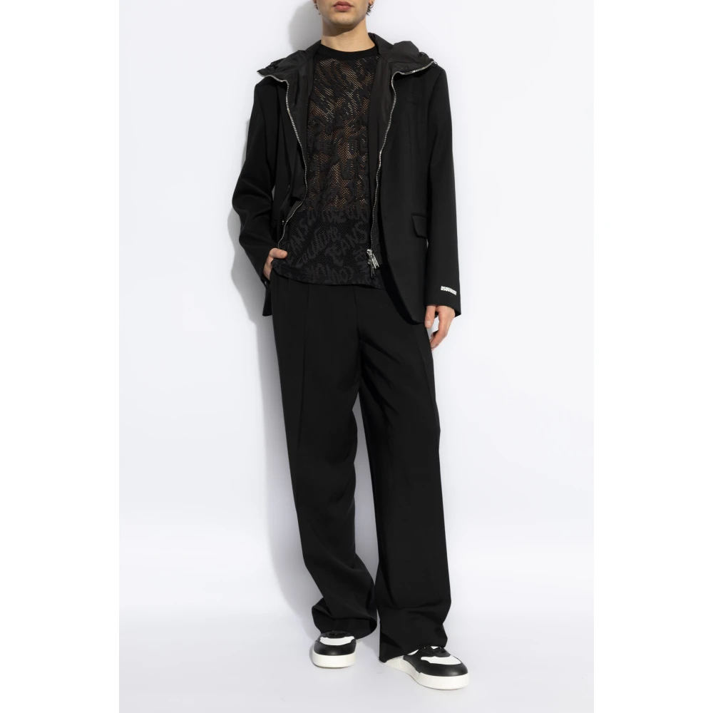 Versace Jeans Couture Kanten T-shirt Black Heren