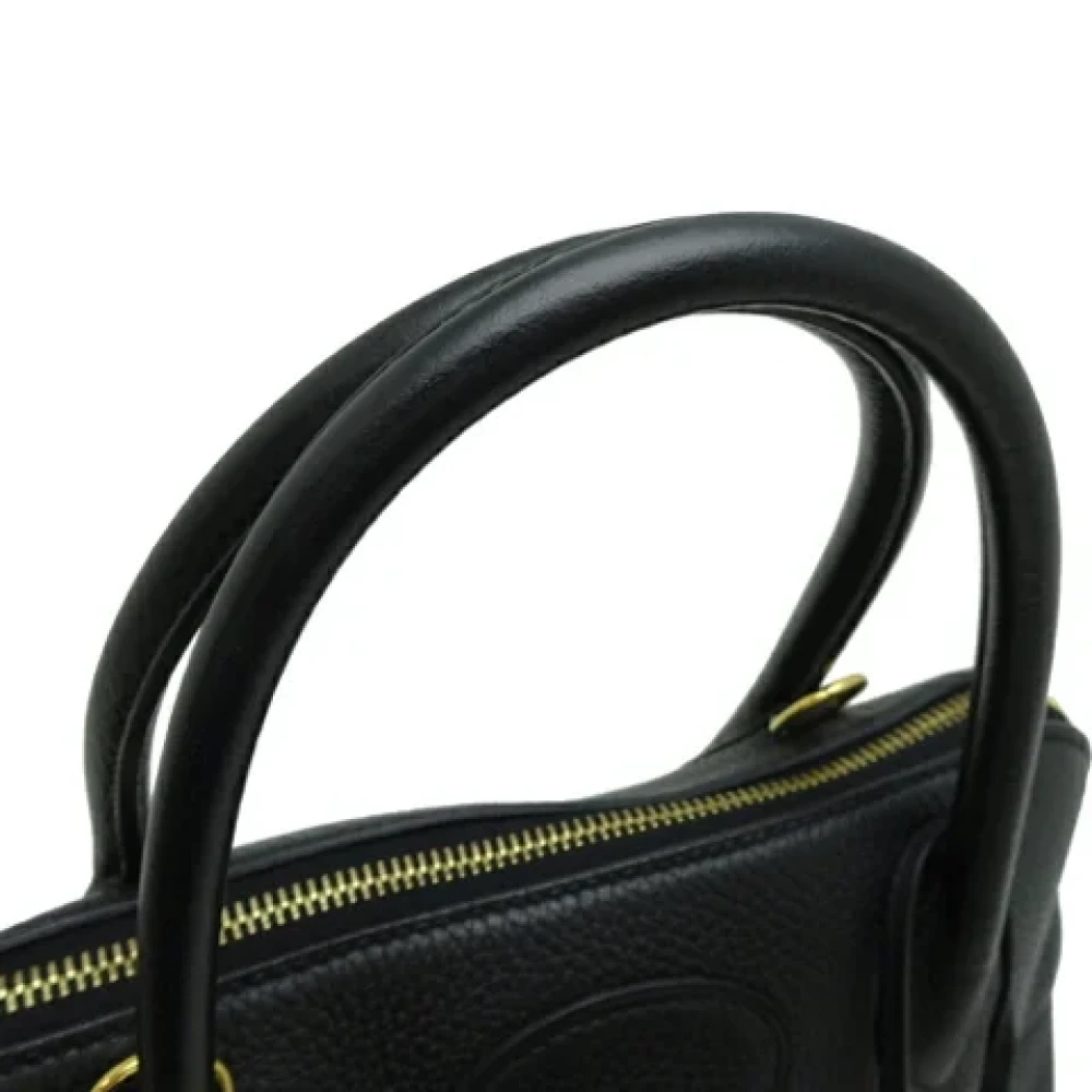 Hermès Vintage Pre-owned Leather handbags Black Dames
