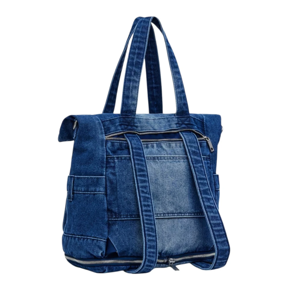 Desigual Blauwe Schoudertas met Rits Blue Dames