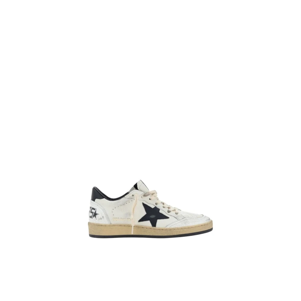 Golden Goose , Sneakers, Female, White, 3 Uk, Leather Trainers With Suede Inserts