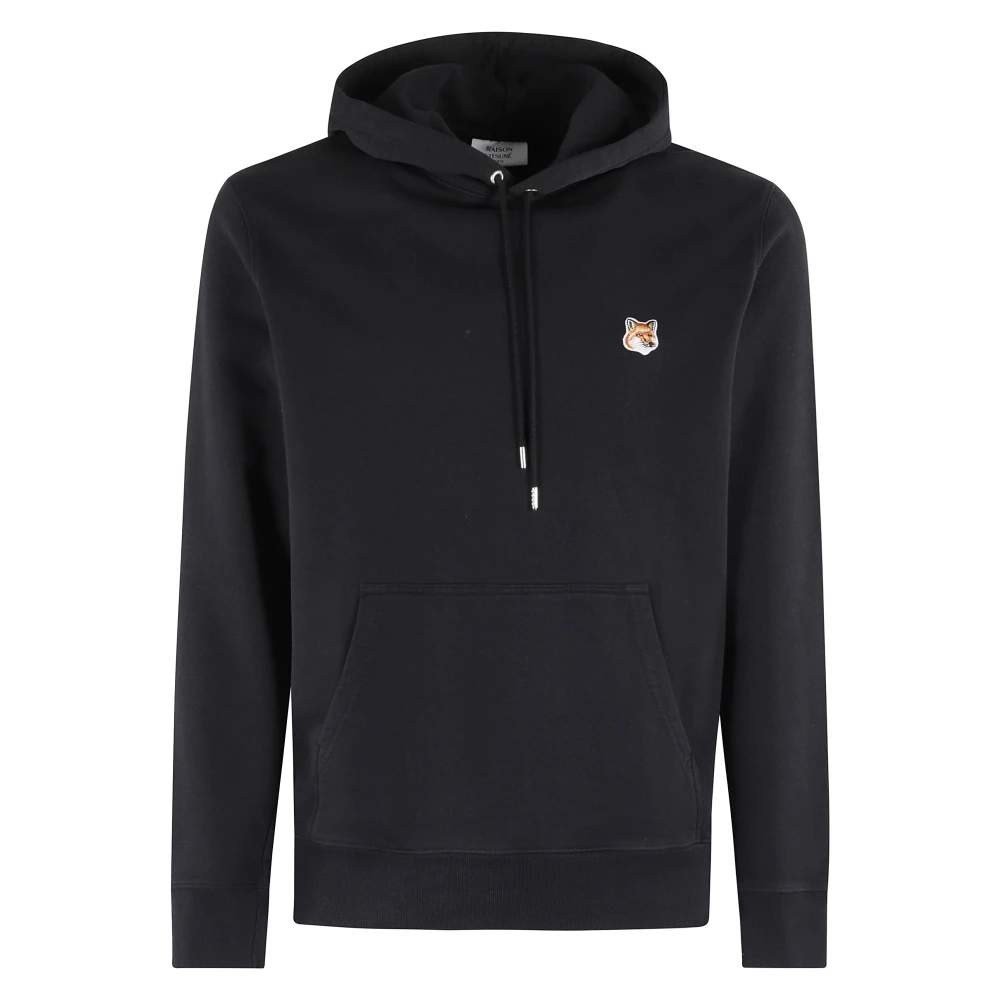 Maison Kitsuné Vos Hoofd Patch Hoodie Black Heren