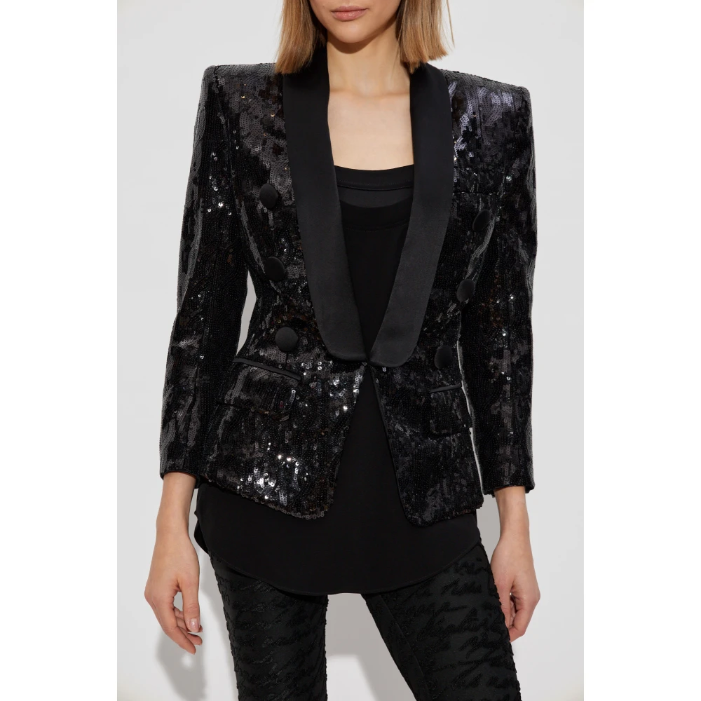Balmain Paillettenblazer Black Dames