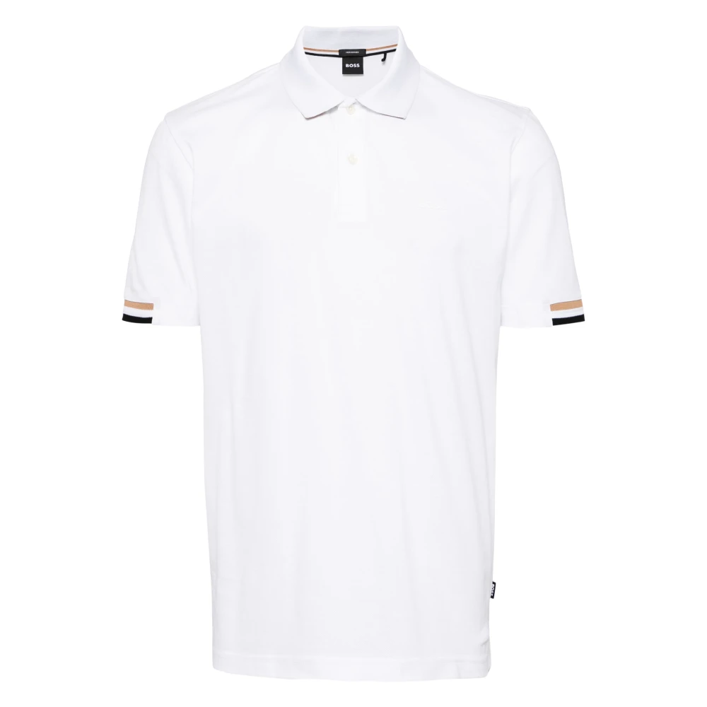 Hugo Boss Wit Jersey Shirt voor Mannen White Heren