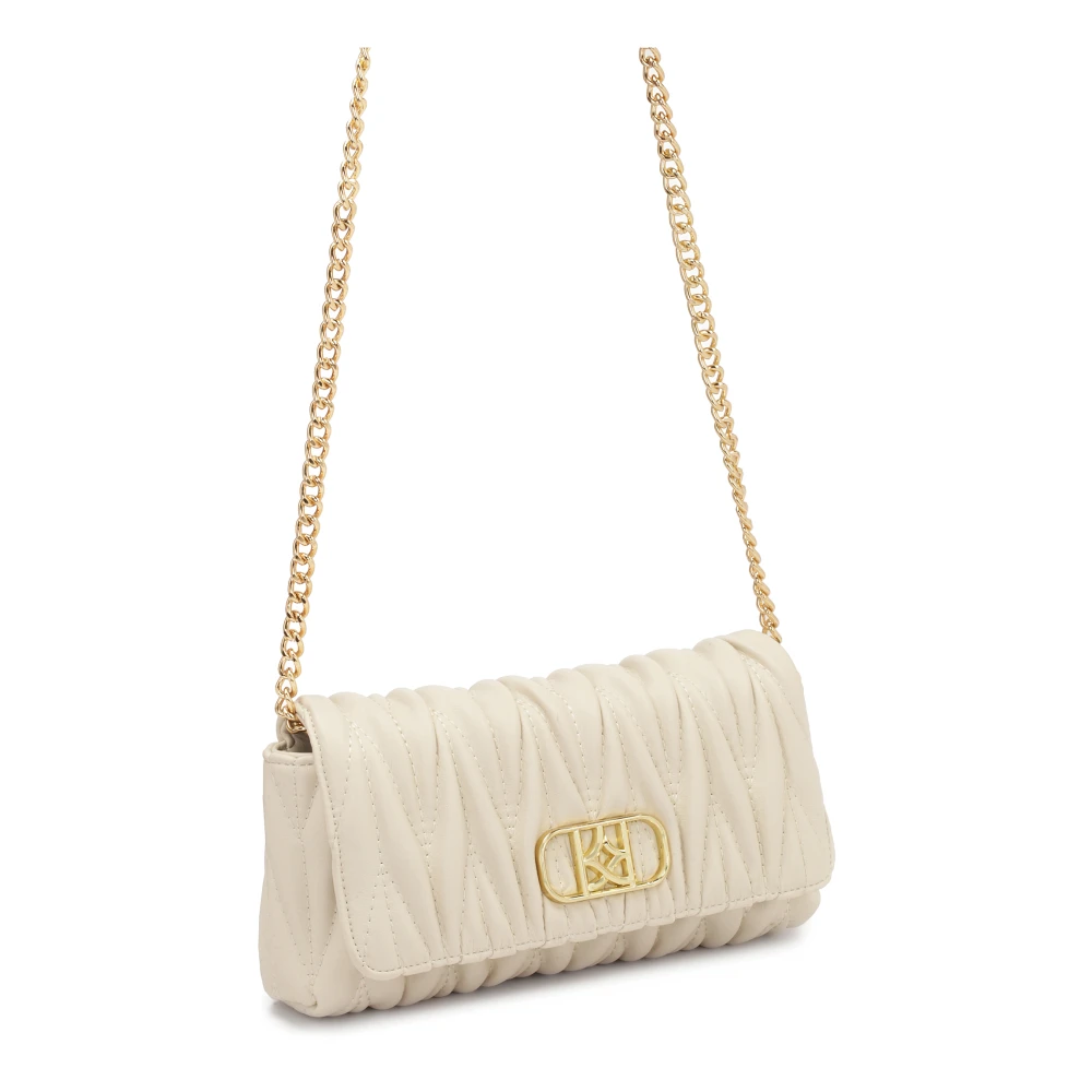 Kazar Elegante handtas opgehangen aan een gouden ketting White Dames